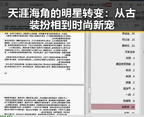 天涯海角的明星转变：从古装扮相到时尚新宠