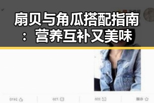 扇贝与角瓜搭配指南：营养互补又美味
